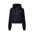 Women Cropped PRETTY PAIN Half-Zip Hoodie