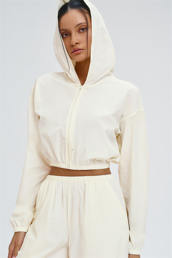 The Svelte UV protection Crop Hoodie Sweatpants 2-Piece Set