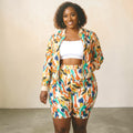 Plus Size 2 Piece Biker Short Set