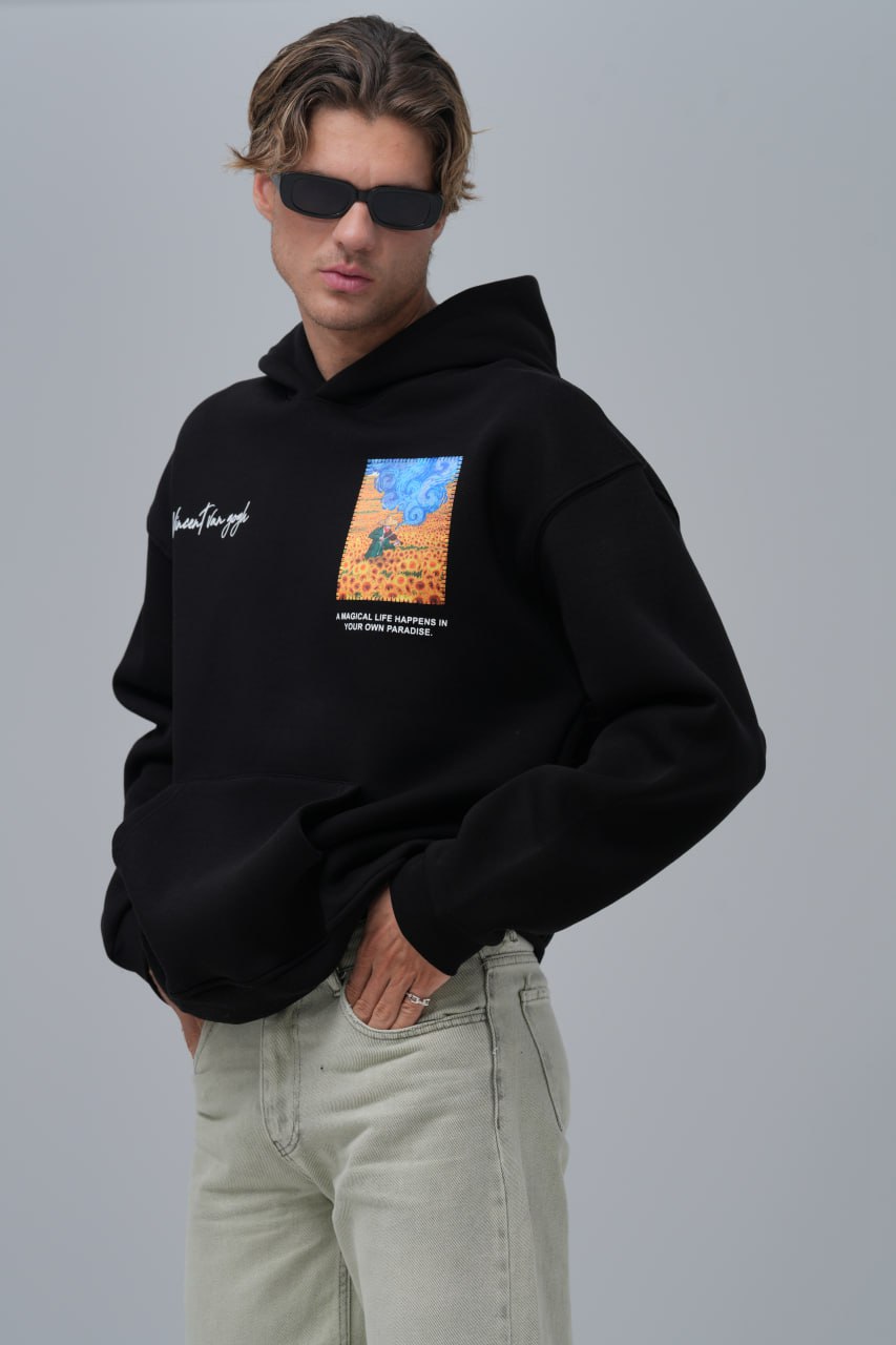 Van Gogh "Starry Night" Graphic Hoodie